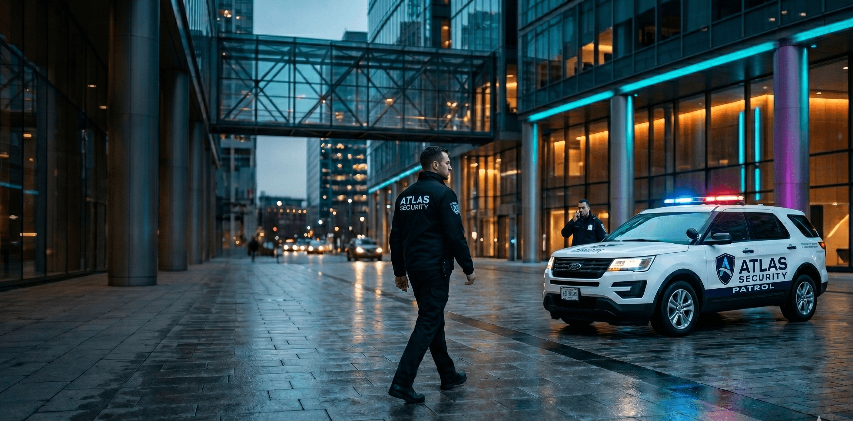 Atlas Security guard on patrol